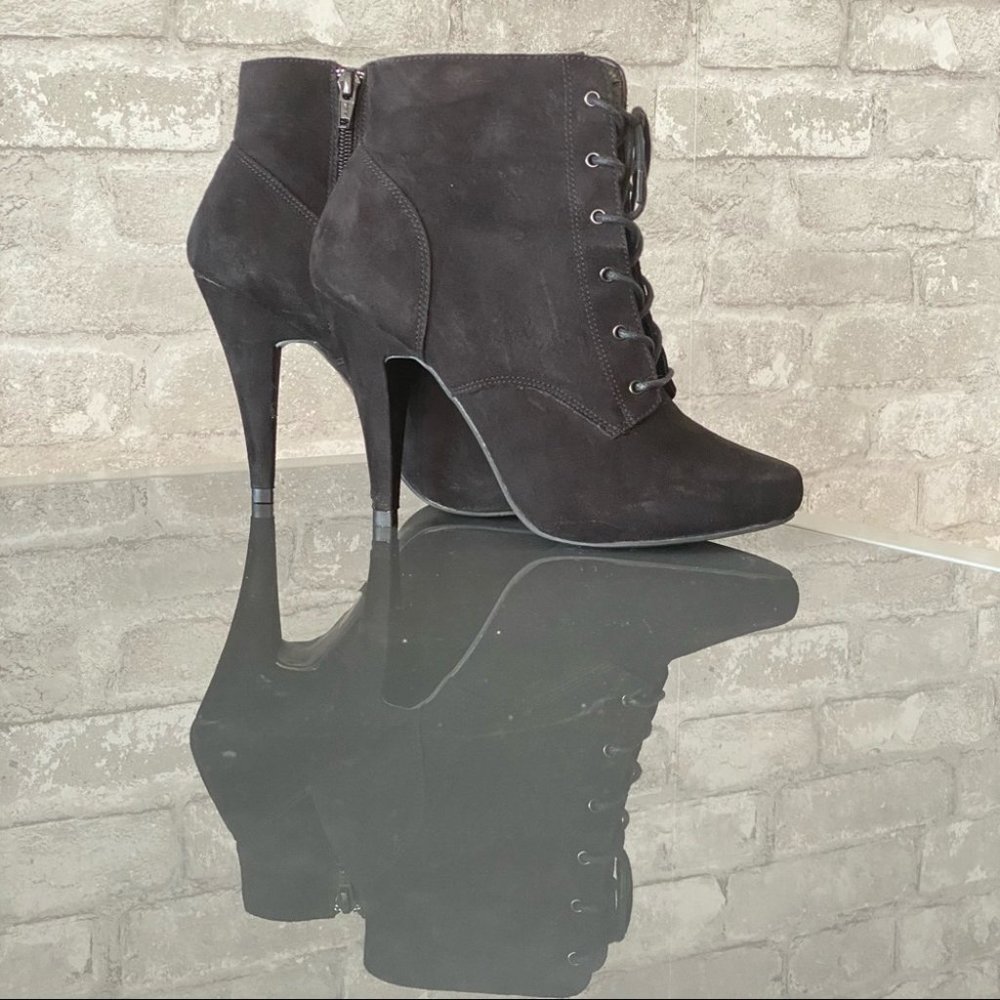 SOLD | Call It Spring Black Suede Ankle Booties EUC - Picture 4 of 13